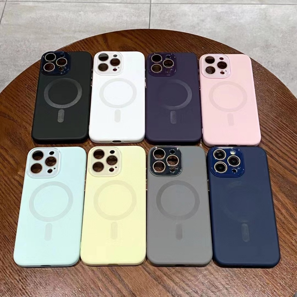 SKINFEEL Premium Macaron Magsafe Case For IPHONE 11 12 13 14 15 PRO MAX Crystal Lens Protector Anti 