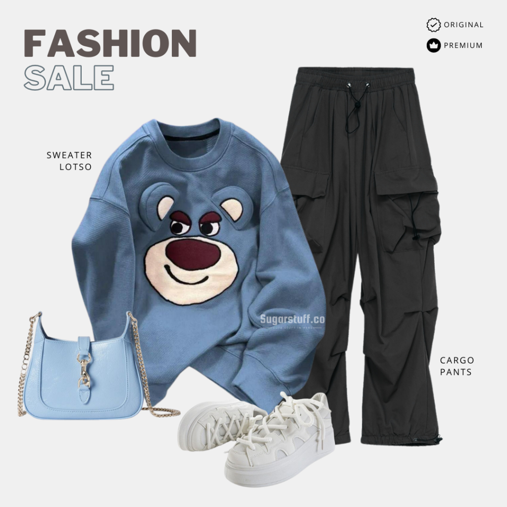 TR48 - Oneset Korean Style Remaja Anak Perempuan Outfit Kerja Nongkrong One Set Setelan Wanita OOTD 