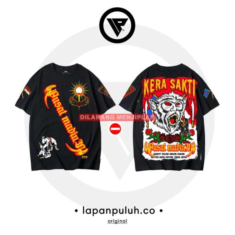 Kaos PUSAT MADIUN BLOK PUNGGUNG MERAHPUTIH - DESAIN LAWASAN IKS.PI KERA SAKTI