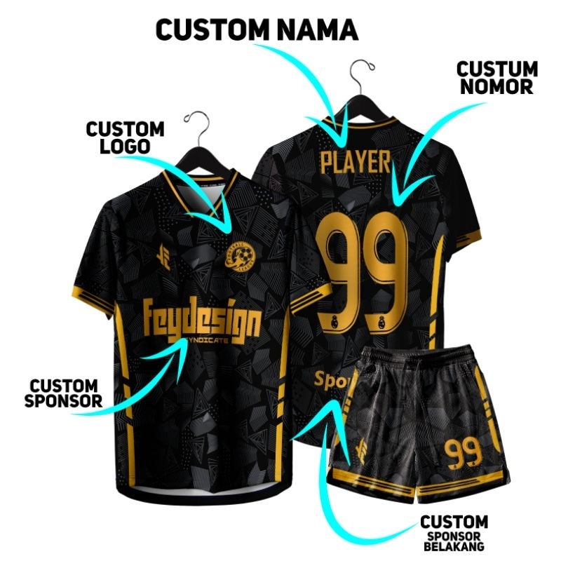 Jersey Futsal Full Printing Bebas Custom Design ( BISA SATUAN)