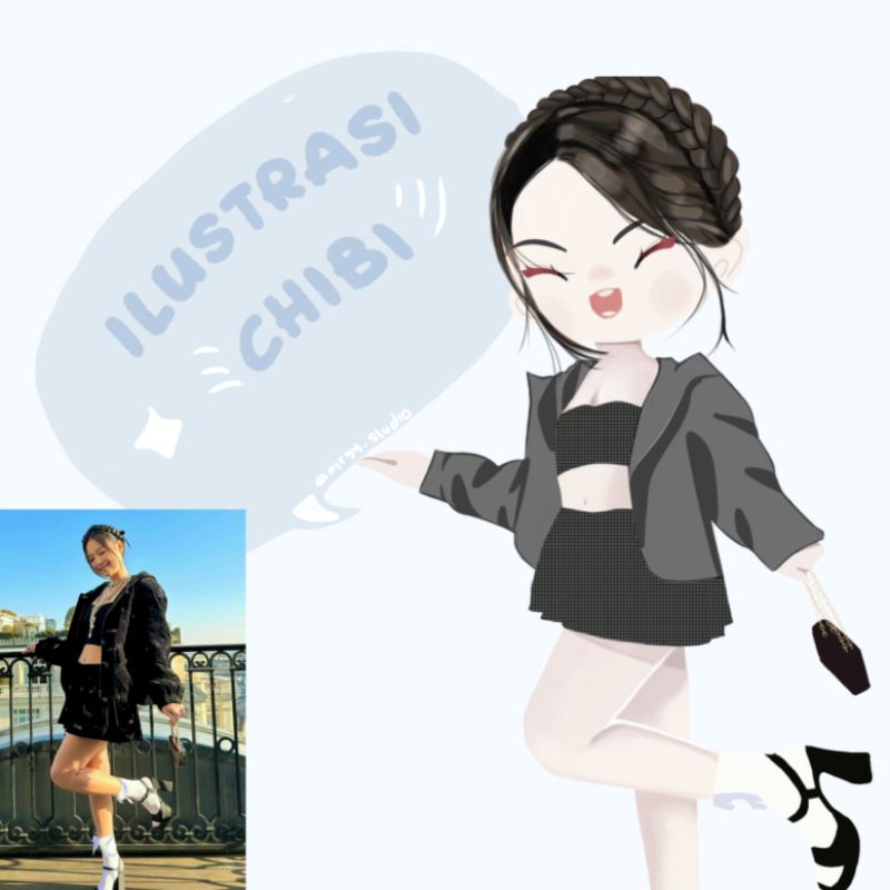 JASA ILUSTRASI WAJAH | CUSTOME ILUSTRASI | CHIBI ART | EDIT FOTO KARTUN