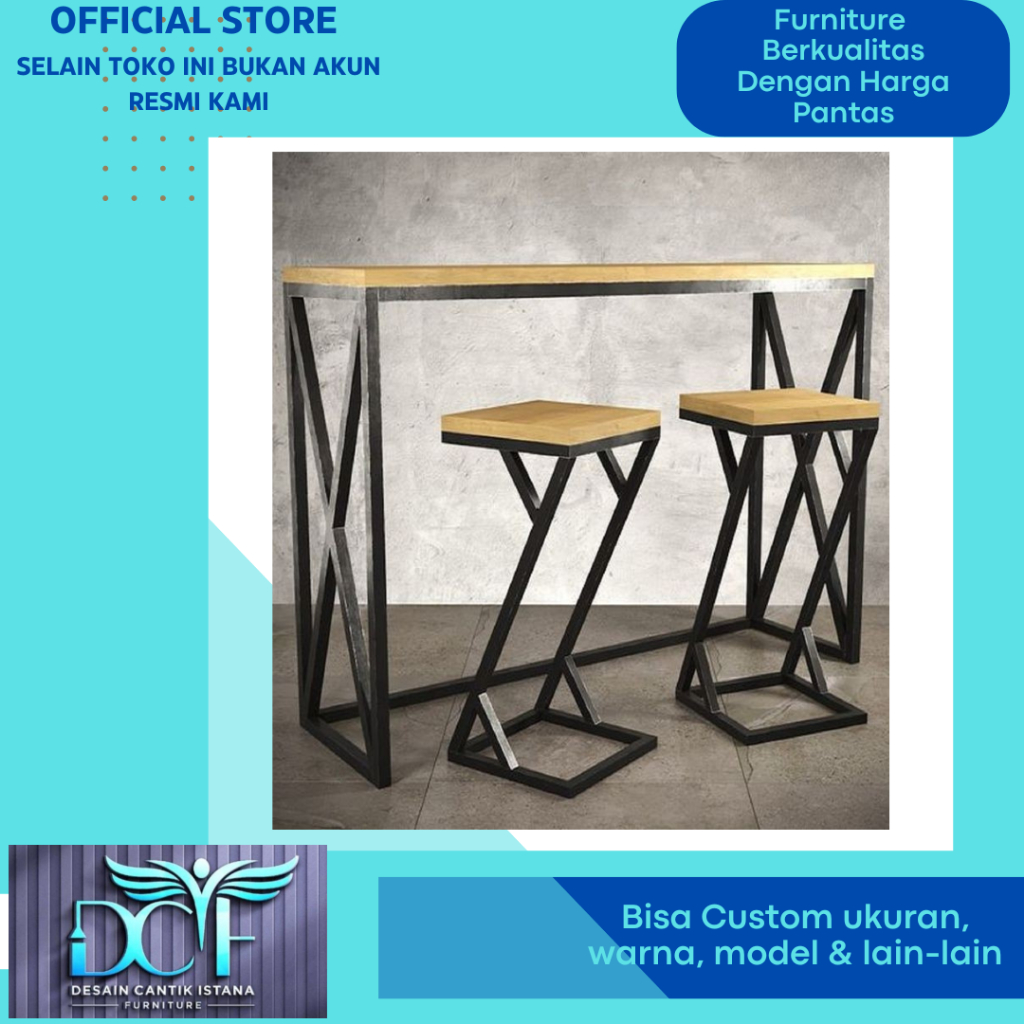 Meja Kursi Bar Minimalis Modern Model Unik