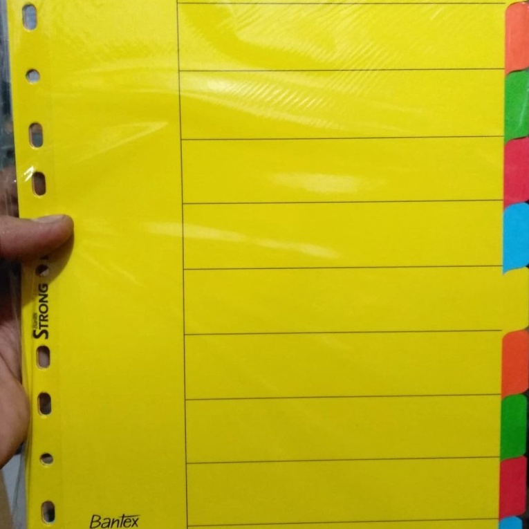 

KP8 DIVIDER BANTEX A4 1 TABS 65 dan 645 5 TABS pembatas kertas