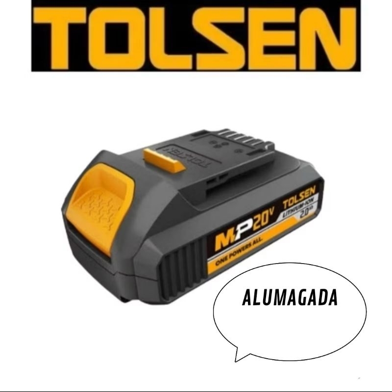 ALUMAGADA Batrai Cordless 20V 2.0 AH TOLSEN/Baterai Cordlesss Lithium -Ion