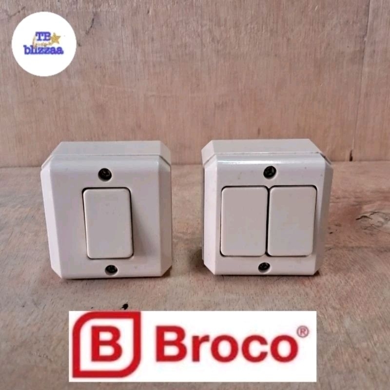 Saklar Listrik Broco Saklar Single Saklar Double Tombol Listrik Pencetan Listrik Broco