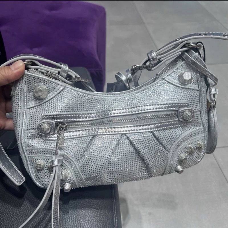 preloved tas steve madden gliter warna silver