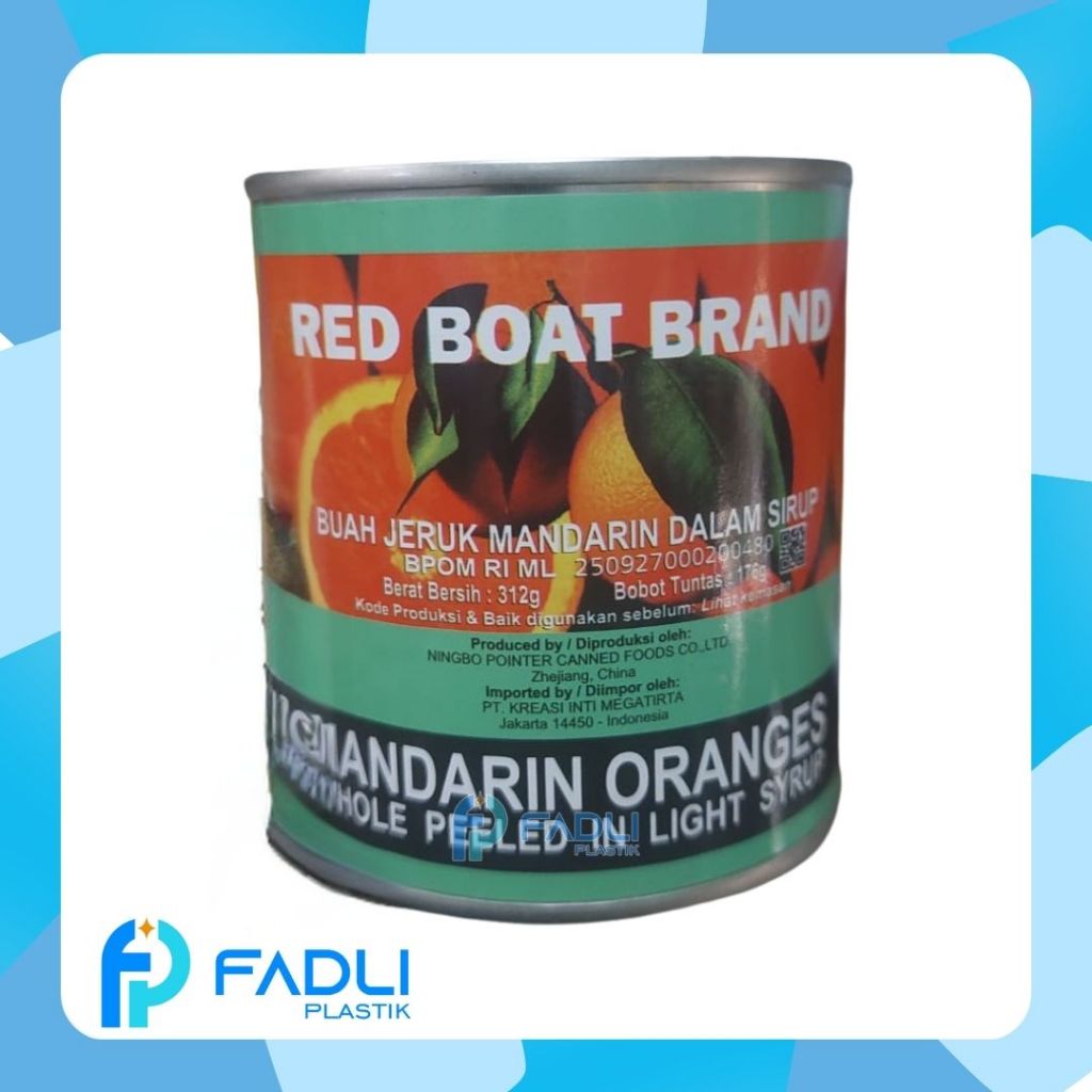 

Red Boat Jeruk Mandarin / Mandarin Orange Whole Peeled in Light Syrup / Buah Jeruk Kaleng