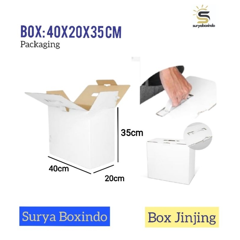 

Box 40x20x35 cm jinjing + Handle (2ndlife) /Box jinjing/Box Handle/Box Parcel/ Parcel Jinjing