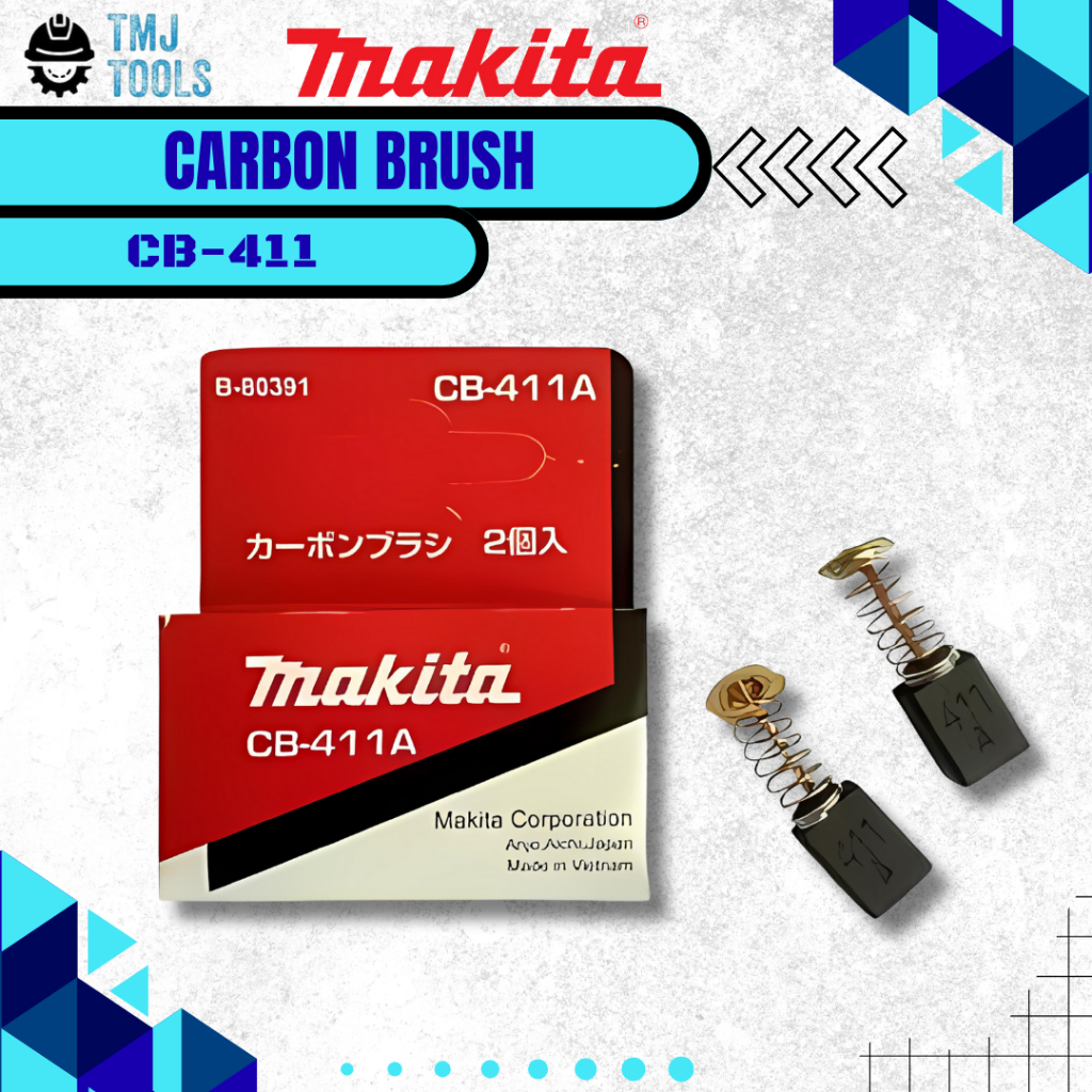 Makita Carbon Brush CB-411 SET 2Pcs Arang Sepul Bostel Mesin Makita Maktec Modern NRT PRO Mollar Dew