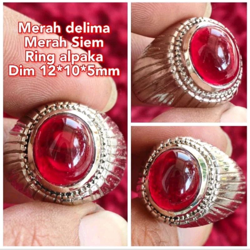 Cincin Batu Merah Delima Siam top HQ