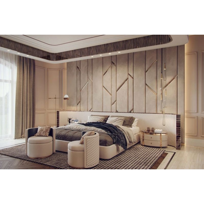 Headboard mewah hotel - wallpanel home decor - headboard panel dinding ukuran besar