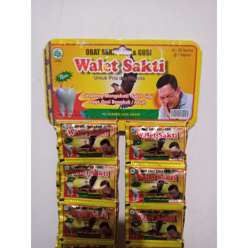 

WALET SAKTI kapsul sakit gigi 100%. Original