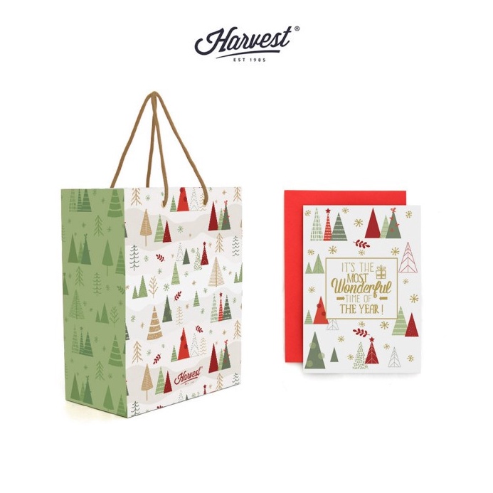 

GEBYAR PROMO Paket Paper Bag Kartu Natal Harvest Wrap Kit Triangle Time