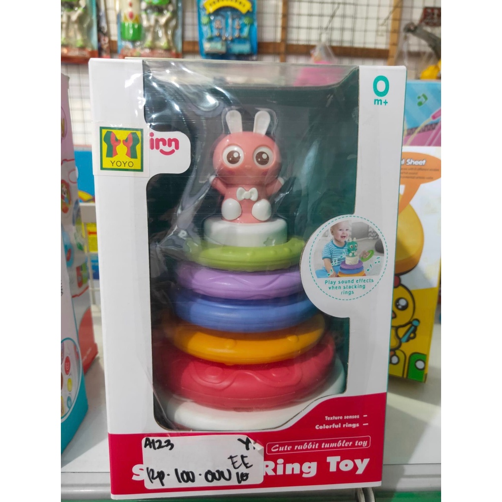 HEMAT Mainan Bayi Berkualitas Edukasi anak Tower Menara ring donat