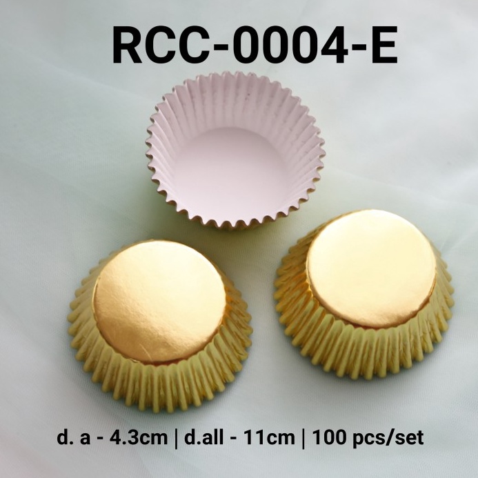 

KHUSUS RCC4E Packaging Kertas cupcake case emas gold muffin cup emas yamama baking