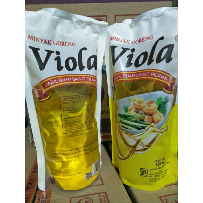 

Minyak goreng viola pouch 800 ml dapat 2 pcs