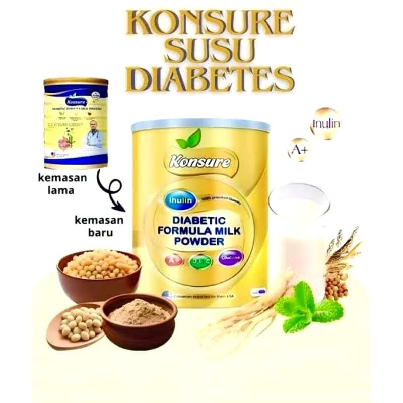 

Konsure Susu Diabetes Import USA 100% Original | Konsure Diabetic Formula Milk Powder