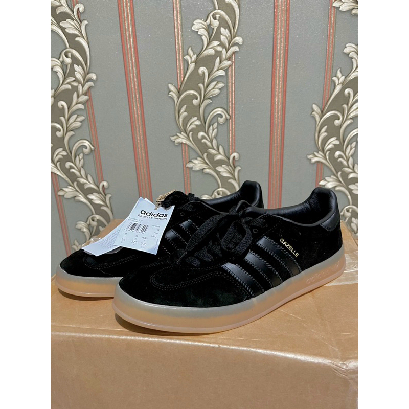 adidas gazelle indoor full black gum