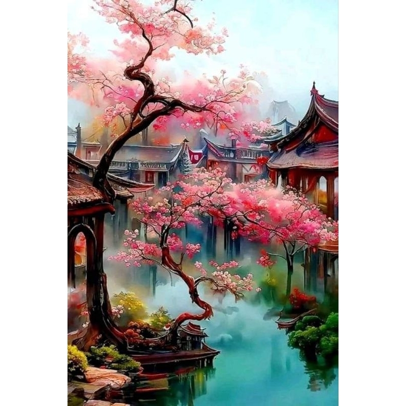 poster cetak, pemandangan, pemandangan, berbagai macam ukuran