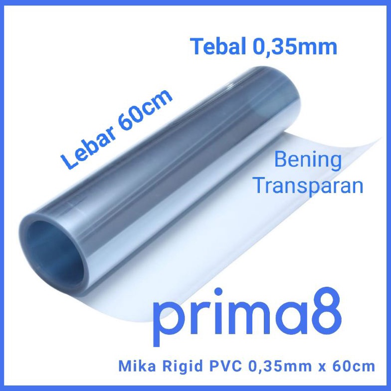 

SERENTAK Plastik Mika Rigid Rigit Kaku PVC Clear Bening Tebal 35mm Lebar 6cm Mika Hantaran Seserahan Sourvenir Mika METERAN