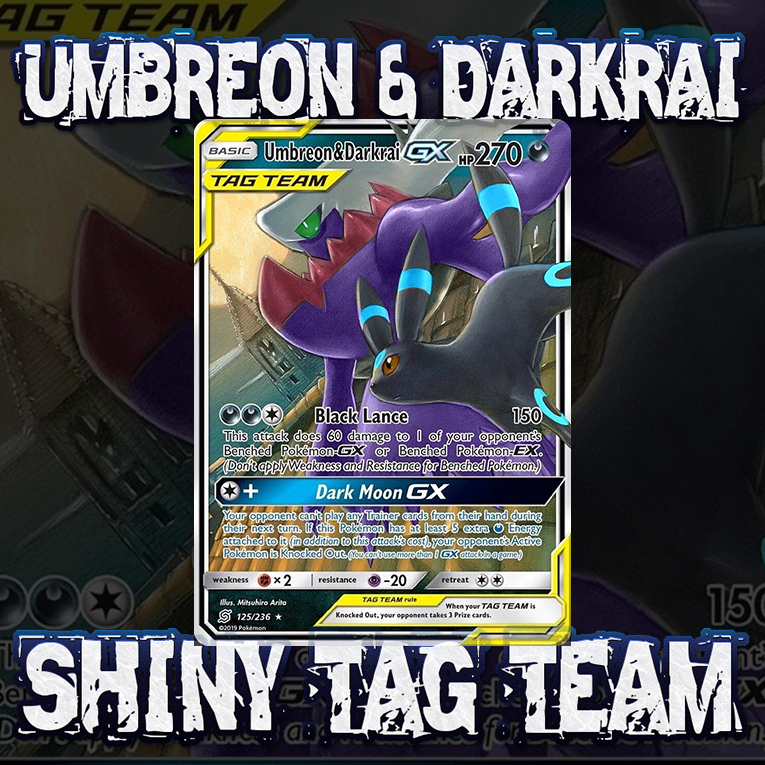 KARTU POKEMON TCG HOLOGRAM SPECIAL (TAG TEAM) - UMBREON SHINY DARKRAI SHINY