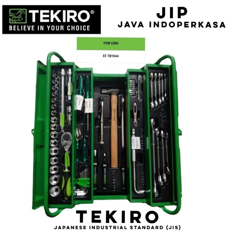 TEKIRO ST-TB1944 tool box set 72 pcs tools perkakas mekanik montir bengkel