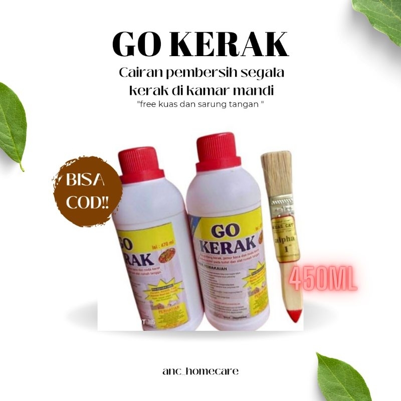 Pembersih Kerak Kamar Mandi GO-KERAK 470ML free kuas sarung tangan