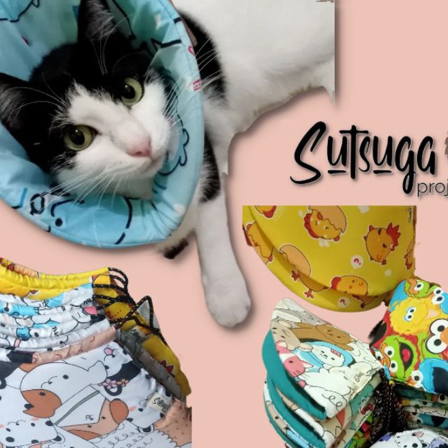 KI3 Collar  Kolar Kain Busa Tebal dan Lembut Corong Leher kucing  Anjing