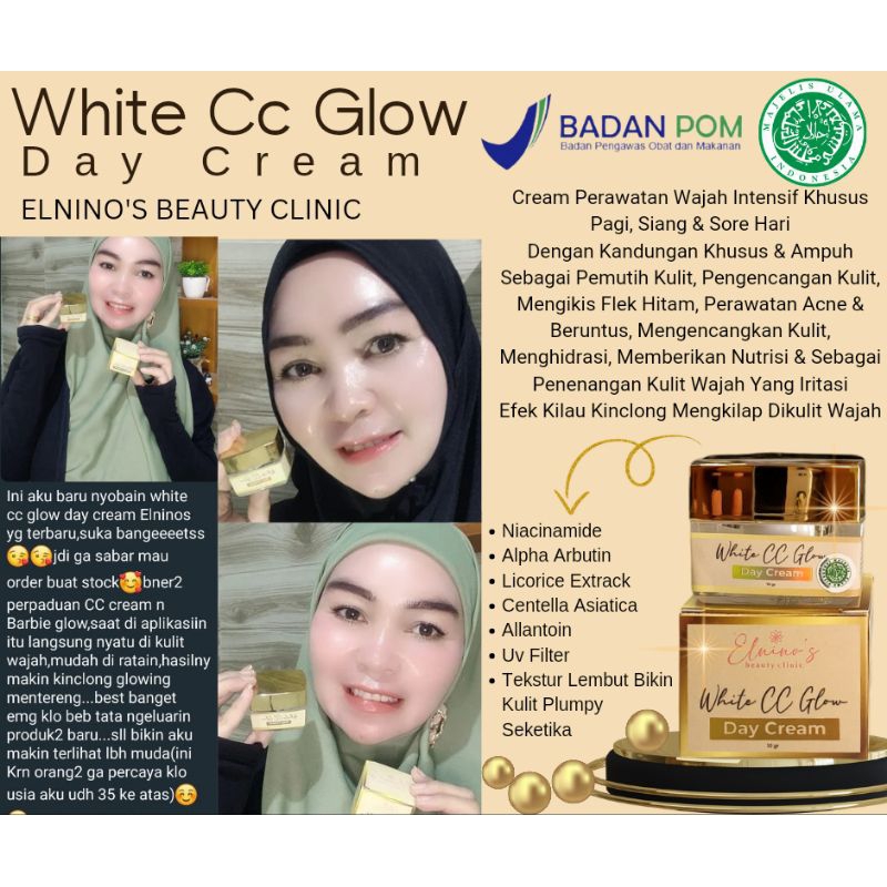 ELNINO'S - WHITE CC GLOW DAY CREAM [DAY CREAM SERIES BEAUTY CLINIC]