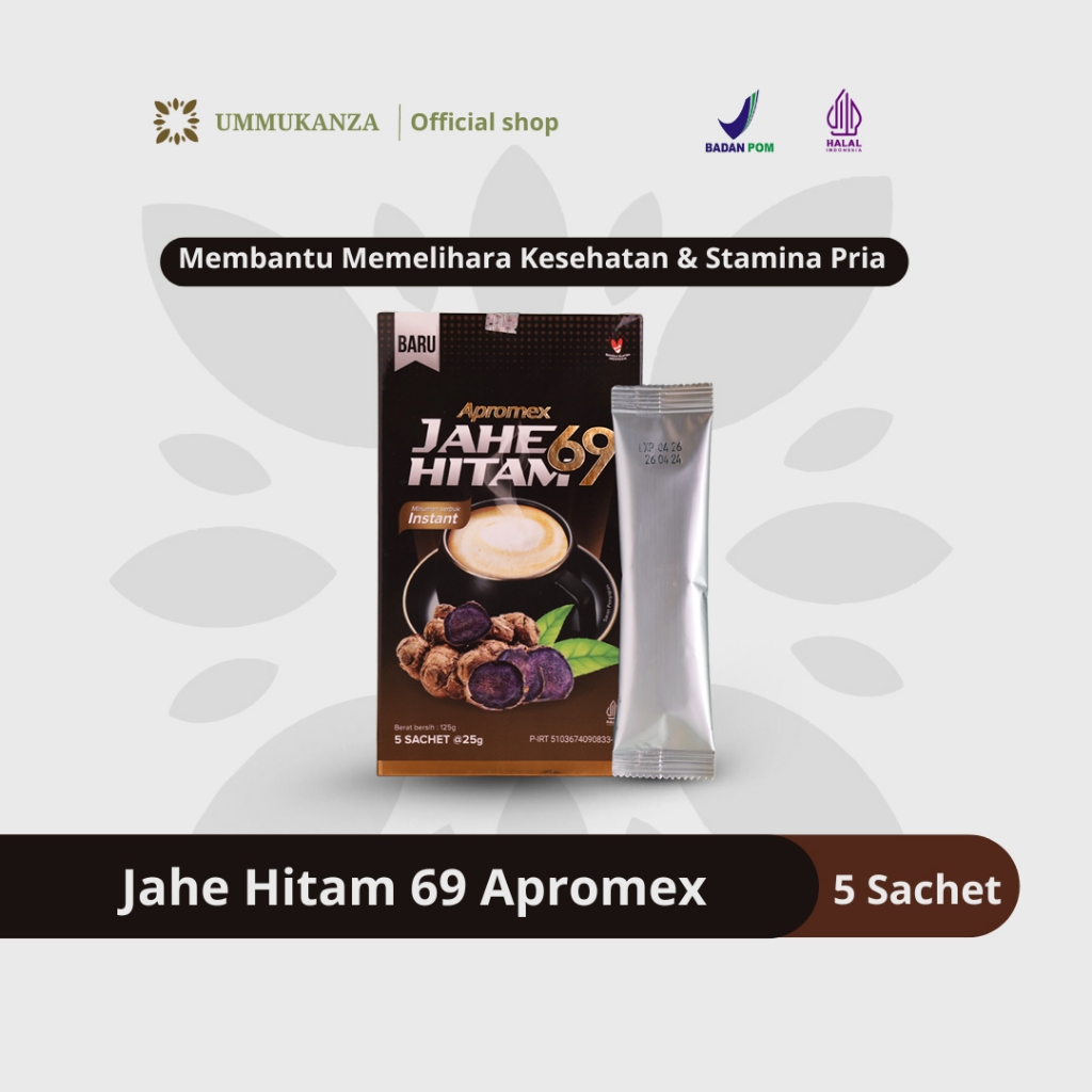 

Jahe Hitam Bubuk - Jahe Hitam 69 Apromex Isi 5 Sachet