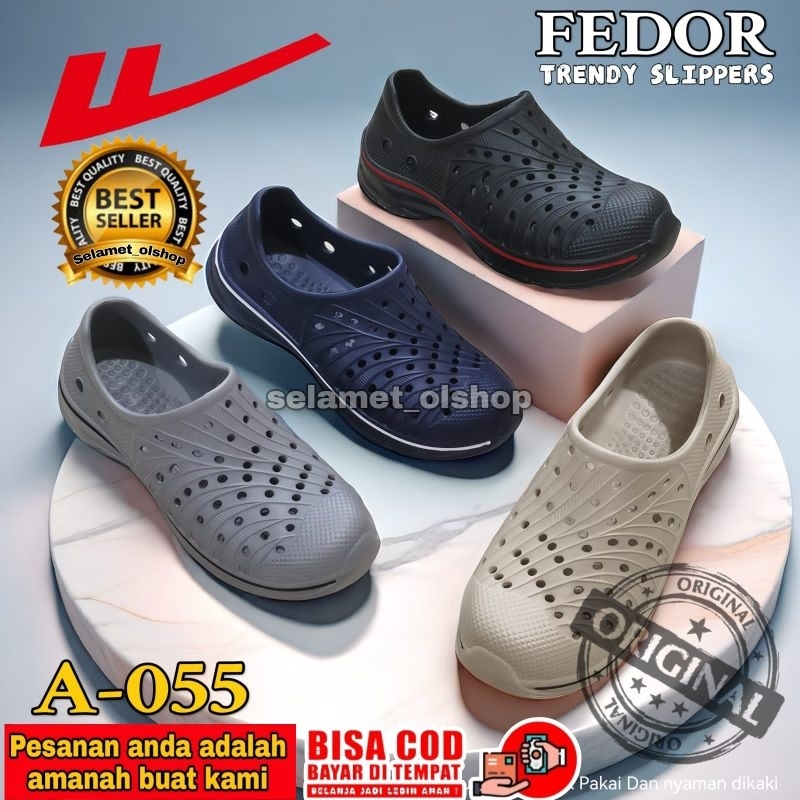 Sepatu Fedor Pria/ Sepatu Anti Air / Sepatu Slippers. - Urban Stlye