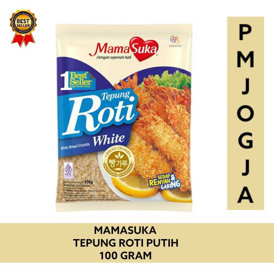 

MamaSuka Tepung Roti White Bread crumbs 100gr / Tepung Roti Putih Mama suka tepung panir