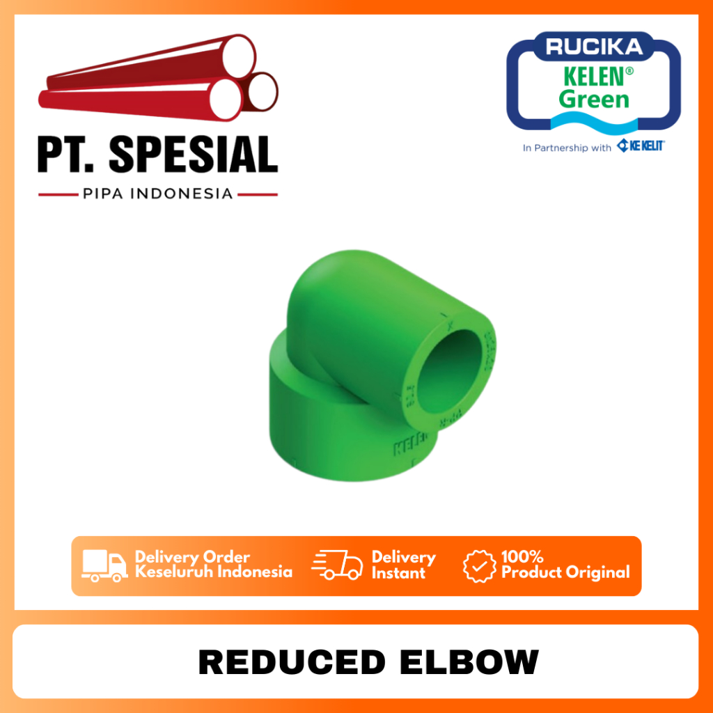 Vlok Elbow PPR Rucika / Reducer Elbow PPR / Reduced Elbow PPR - 10