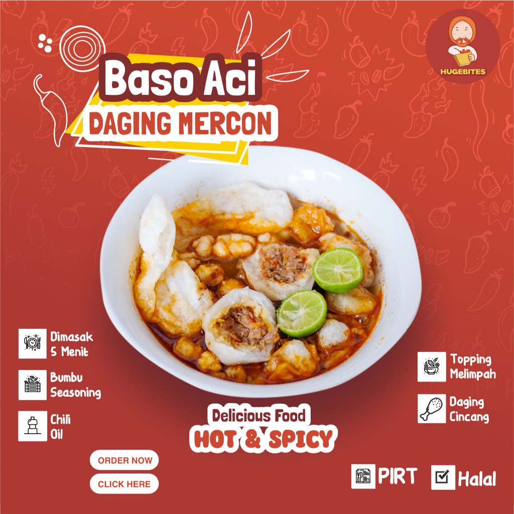 

BASO ACI DAGING CINCANG PEDAS ORIGINAL BAKSO HUGEBITES BOCI HALAL FROZEN FOOD PREMIUM MURAH