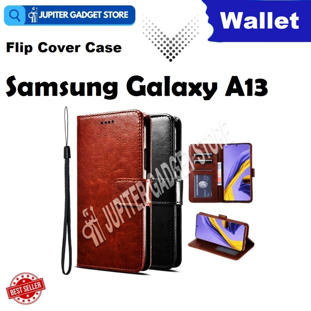 Casing Samsung A13 - Samsung A23 Wallet Leather Flip Cover Case