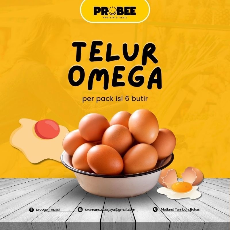 

PROMO TELUR AYAM NEGERI OMEGA 3 1 PACK ISI 6PCS/GRADE A FRESH BERSIH(PREMIUM)