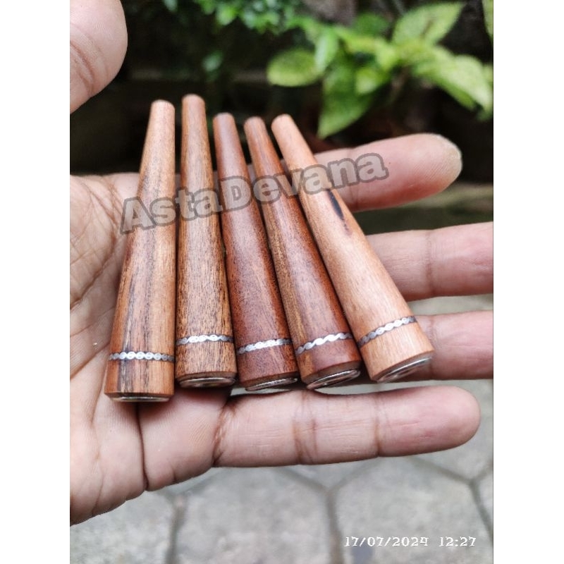 pipa kayu setigi model ring + cincin 7-8cm lurus