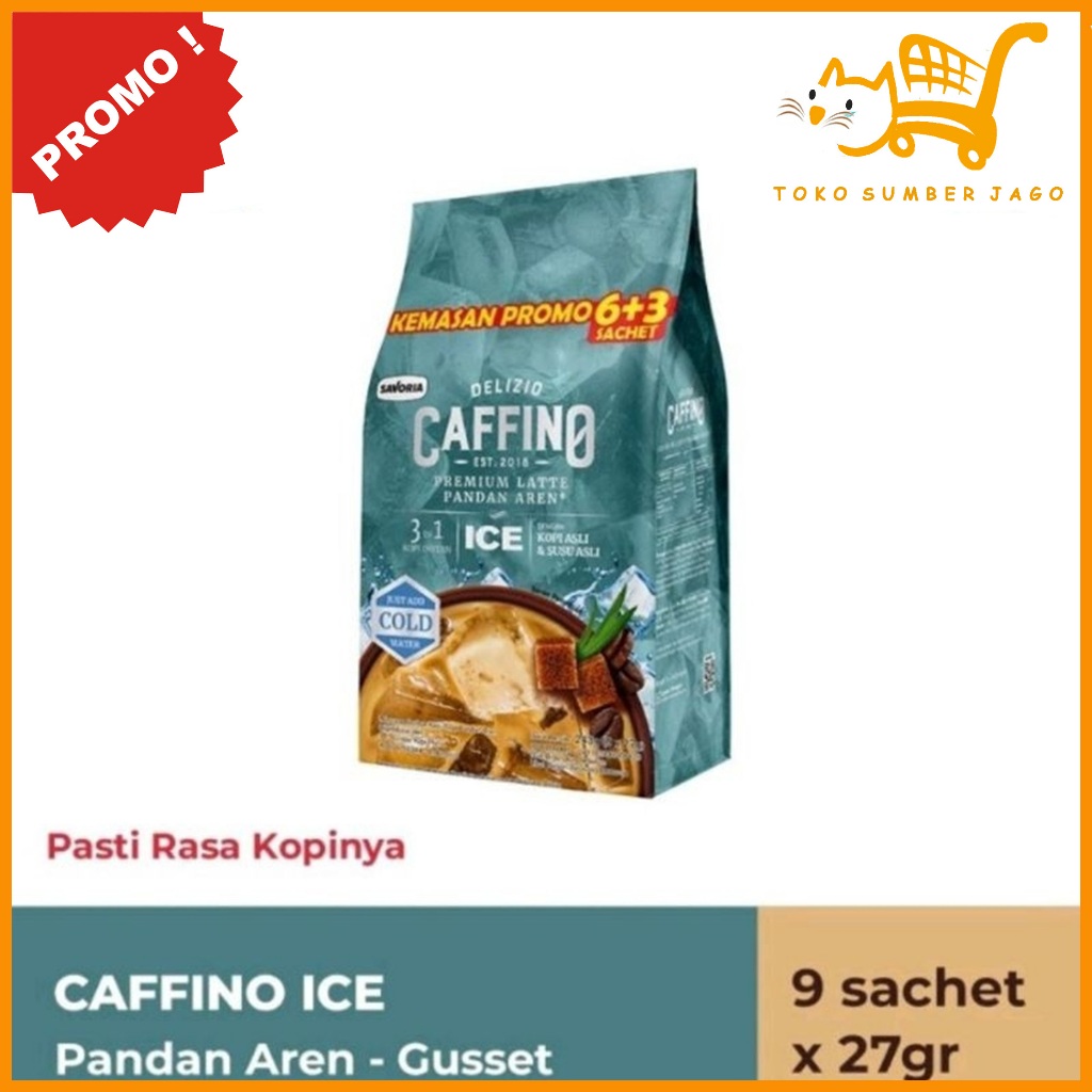 

CAFFINO 3in1 Premium Latte Pandan Aren 9Sachets x 27gr