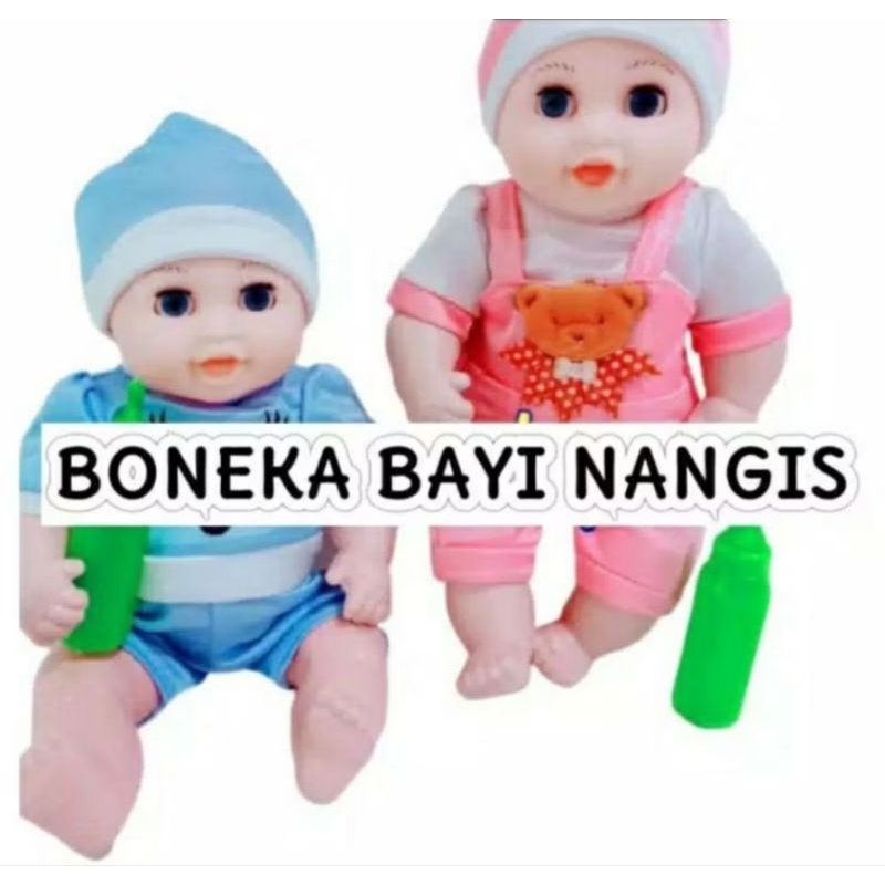mainan boneka bayi DOT bisa nangis mainan bayi mirip asli nangis mama papa b760