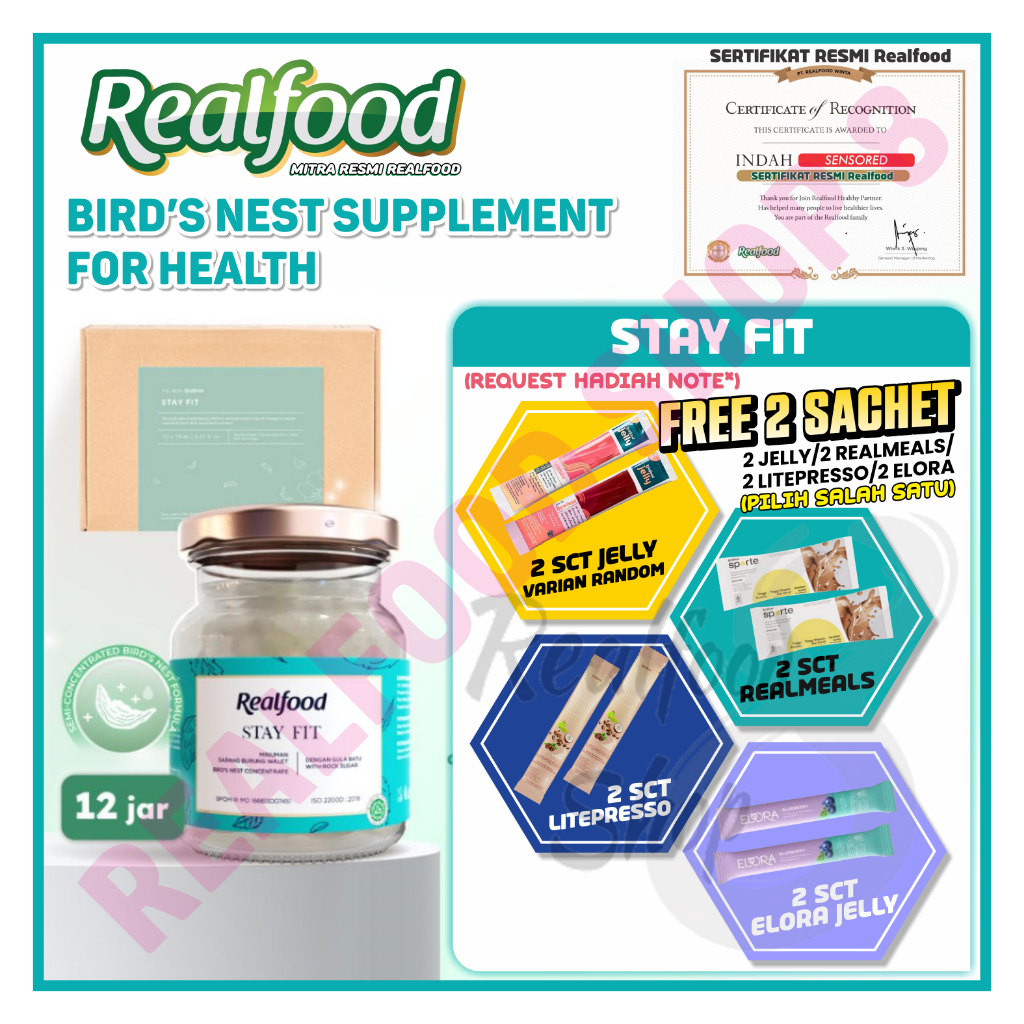 

Realfood Stay Fit Semi Concentrate Bird Nest 20 Persen - Minuman sarang walet