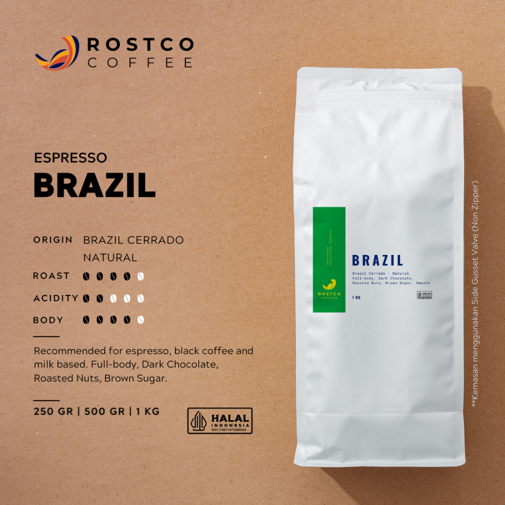 

Kopi 100% Full Arabika Brazil Cerrado