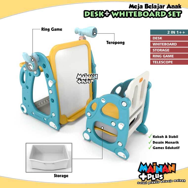 

Meja Belajar Papan Tulis Permainan Anak Whiteboard Desk Storage Game Set
