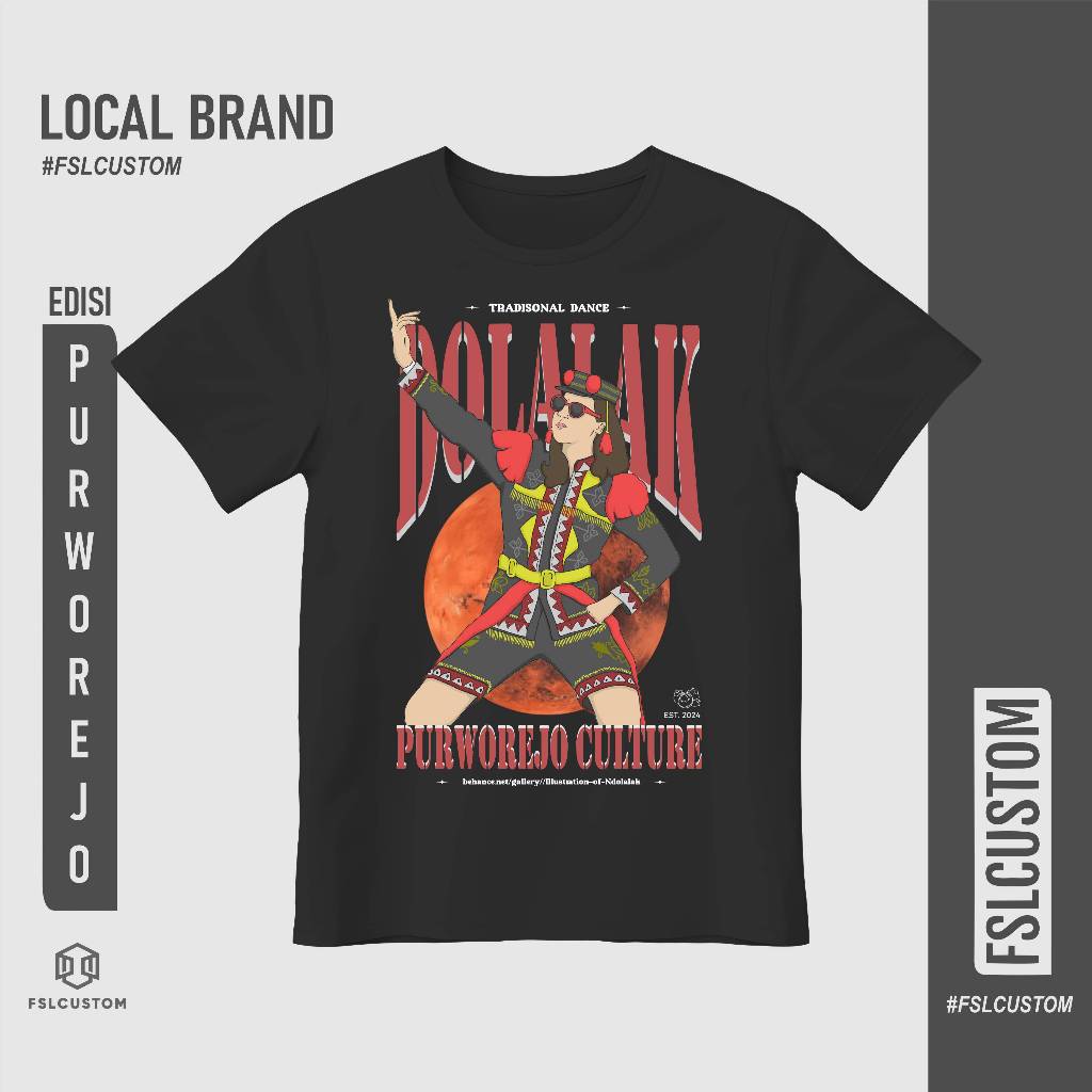 Kaos Dolalak  Kaos Pria Wanita Kaos Purworejo Local Brand Cotton Combad 100%