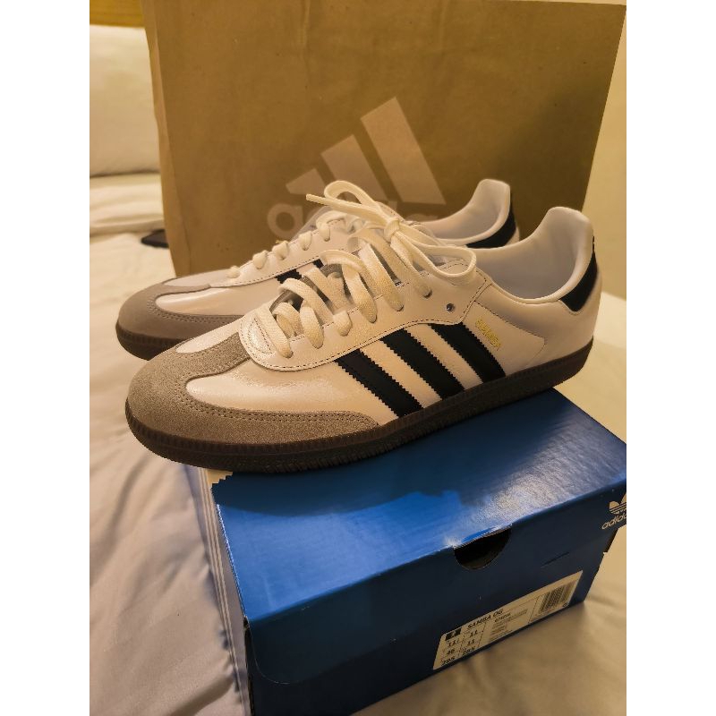 Preloved sepatu Adidas Samba OG ORIGINAL warna putih hitam uk 46