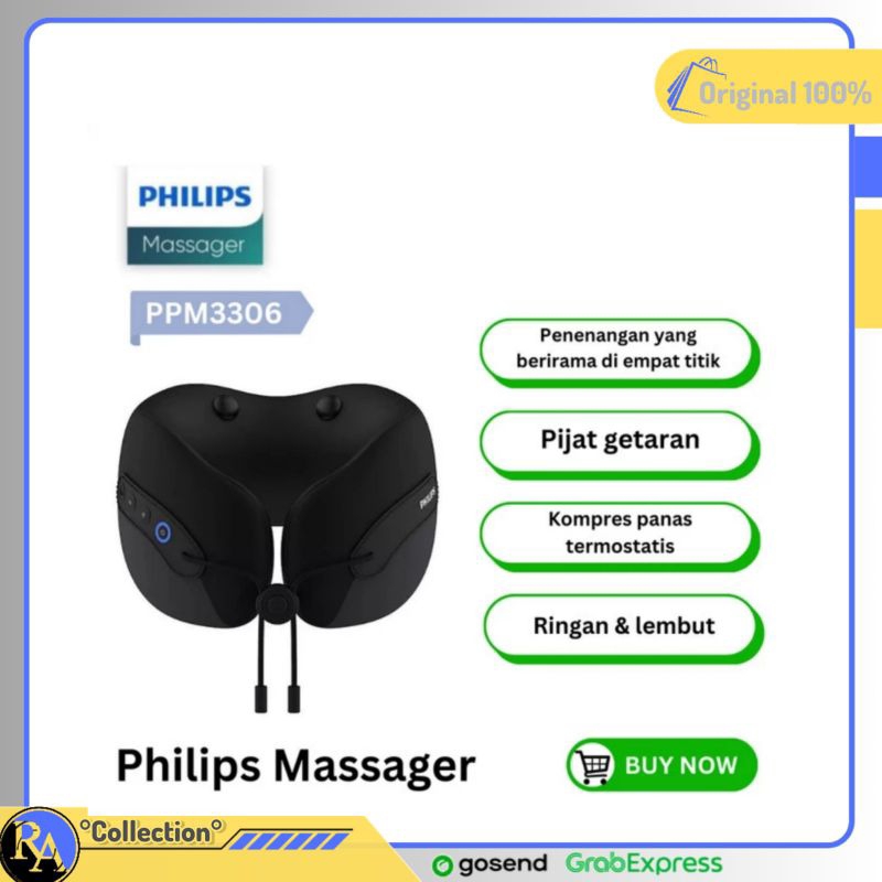 PHILIPS Message Ring Neck PPM3306 - Alat Pijat leher Elektrik