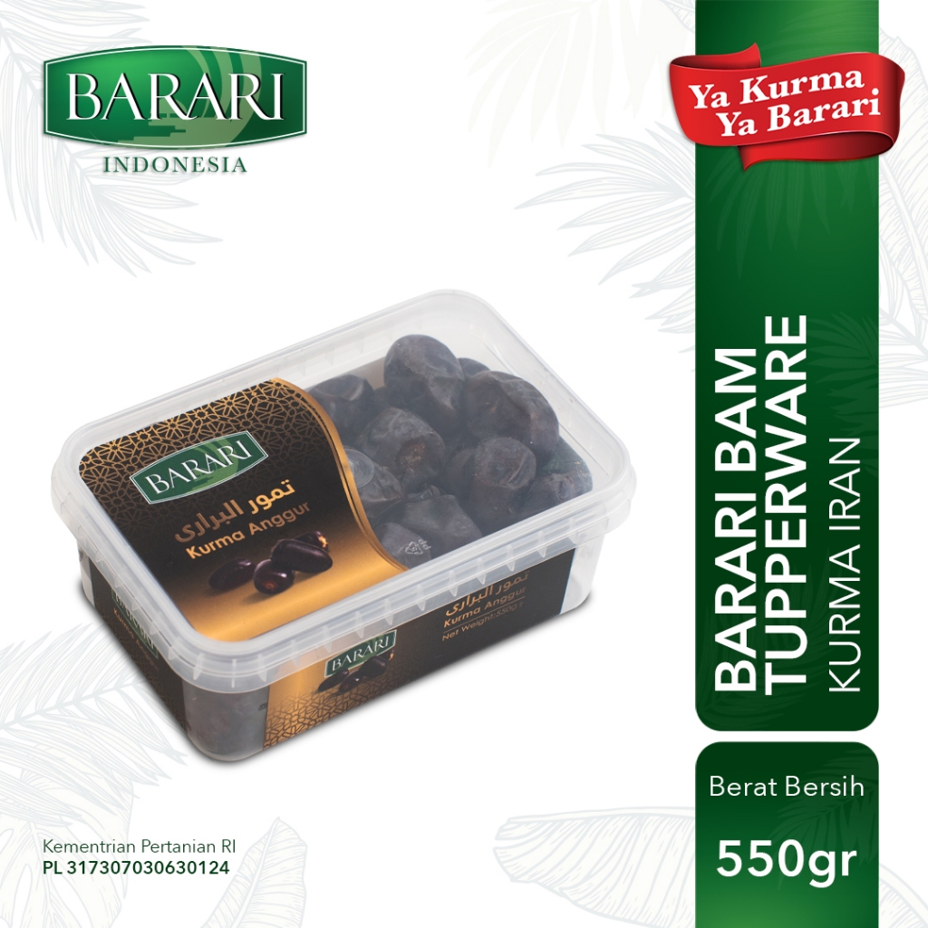 BARARI Bam Tupperware Kurma Iran 550gr Premium Dates High Quality Tekstur Lembut