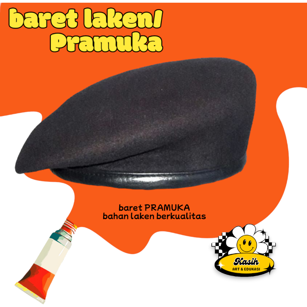 Baret Laken topi Pramuka SD SMP SMA penegak penggalang pandega pembina laki laki Putra berkualitas