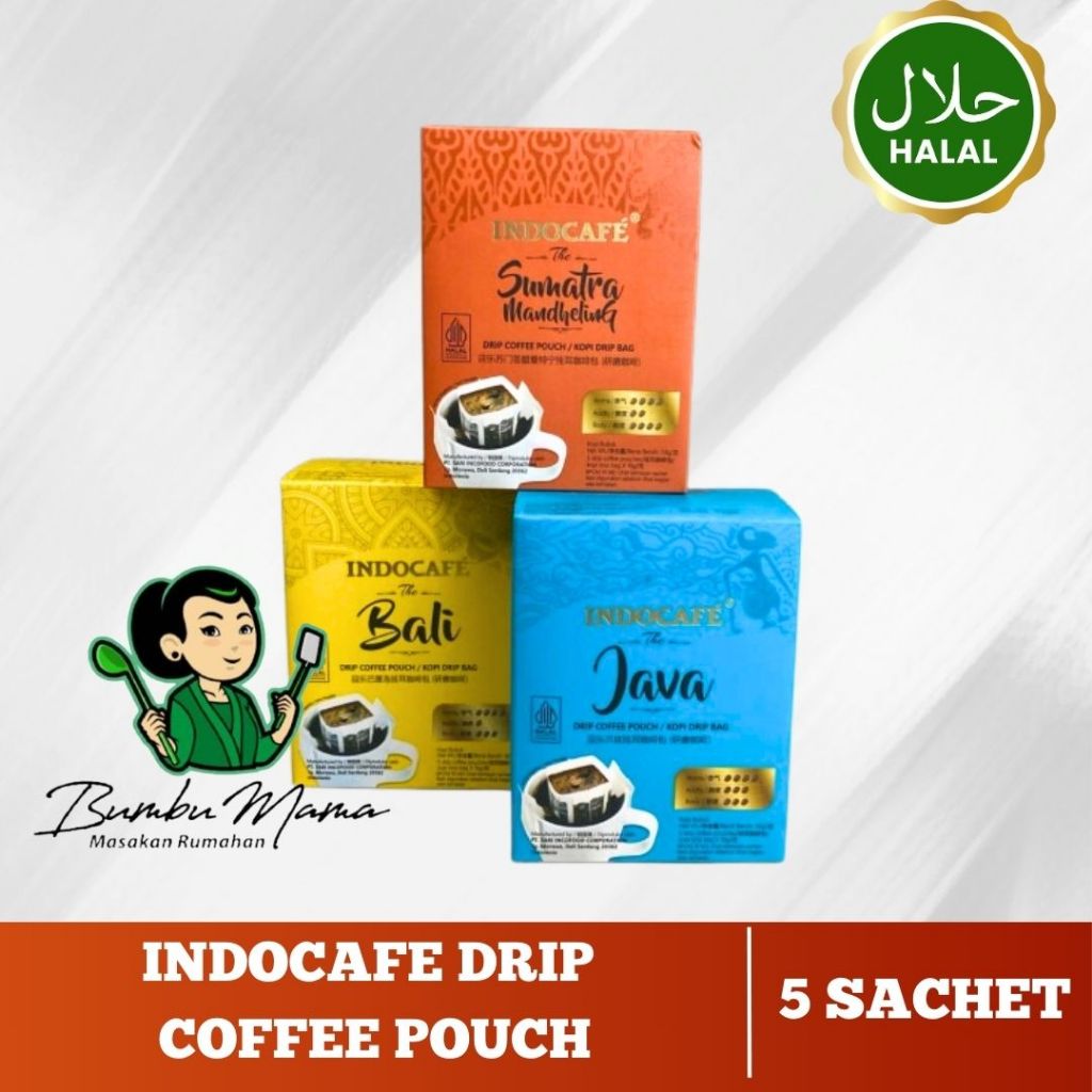 

Indocafe Drip Coffee Pouch / Kopi Drip Bag / isi 5 sachet x 10gr