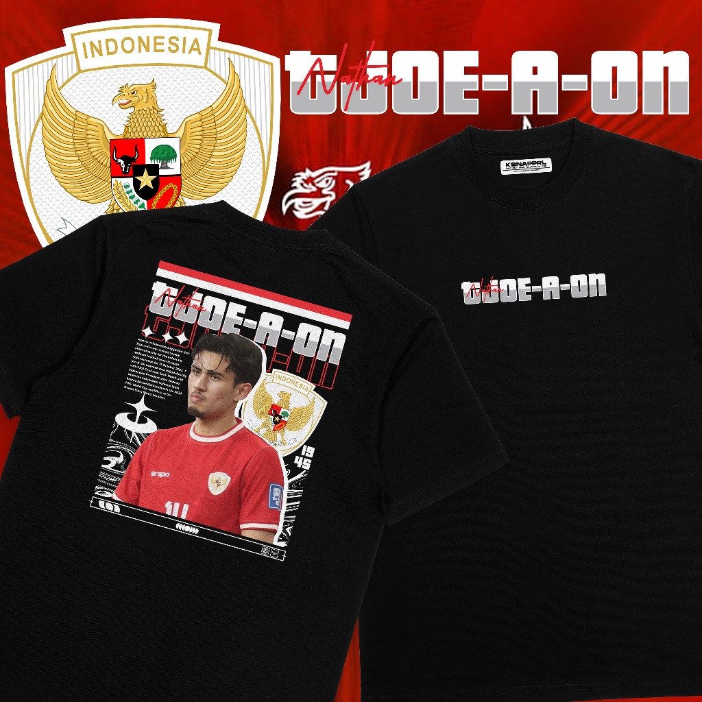 Kaos Timnas Indonesia " Nathan" - AFF CUP/Piala Dunia/Timnas Indonesia / Garuda Muda