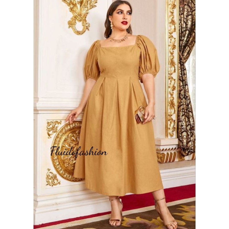 Dress Hana//big size jumbo//dress korean style//dress casual//midi dress